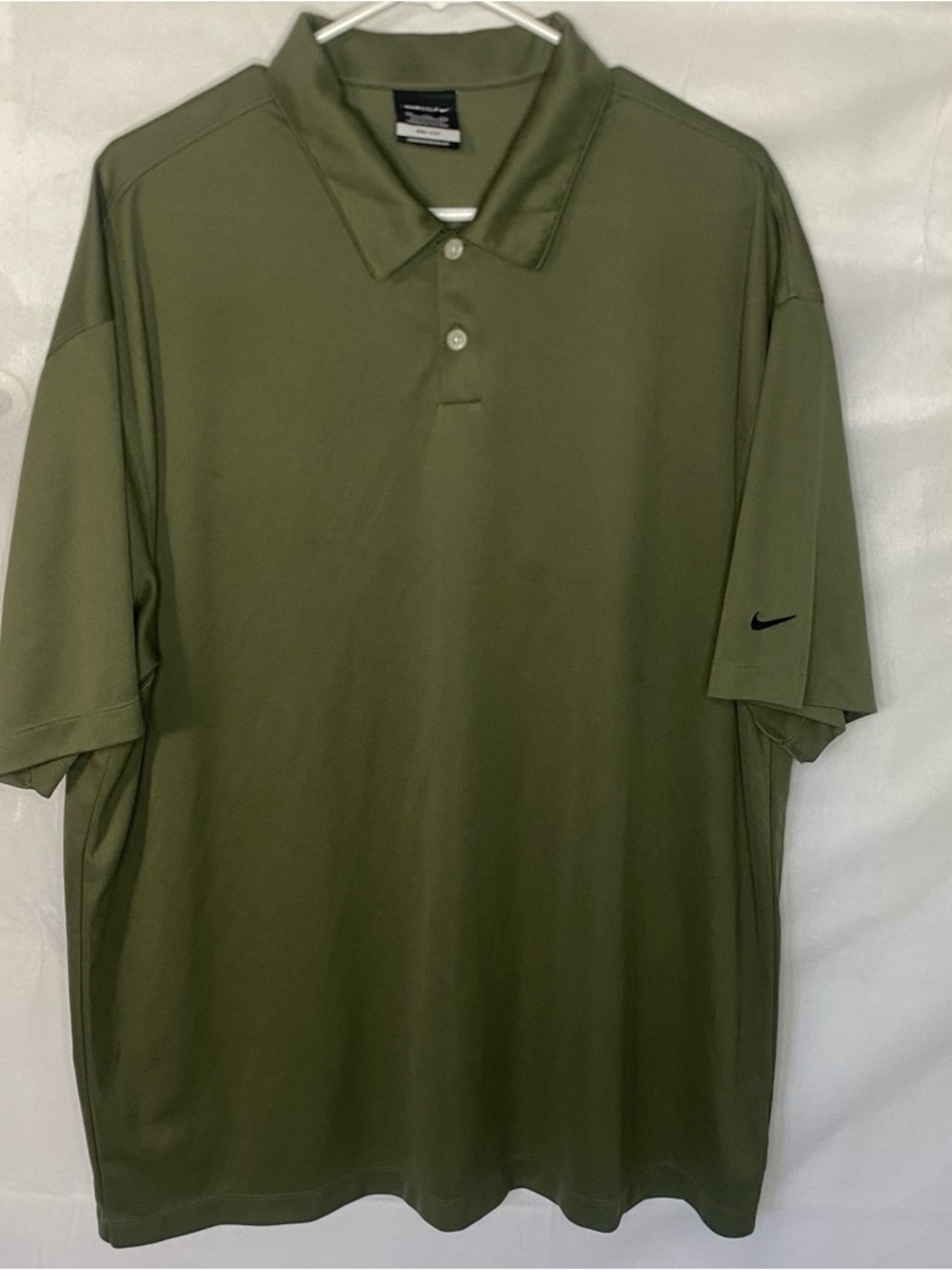 Nike Golf Dri-FIT Polo Shirt Men’s XXL Olive Green Pebble Texture Performance